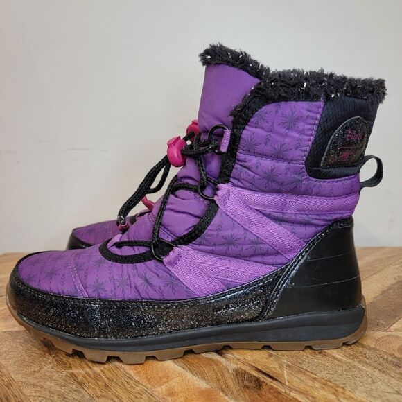 EUC Sorel Disney Youth Whitney Short Frozen 2 Boots In Purple Size 5 LY3669-594 - Picture 2 of 9